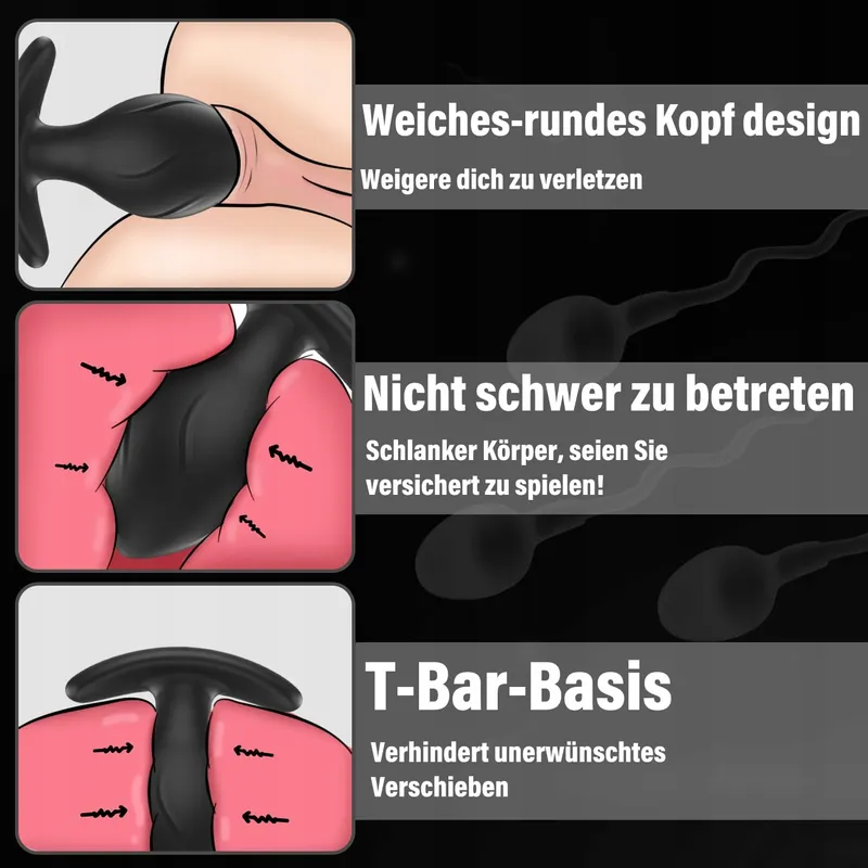 MEETEEL Grote Anale Vibrator 10 Standen Prostaatstimulatie Koppels — foto 4