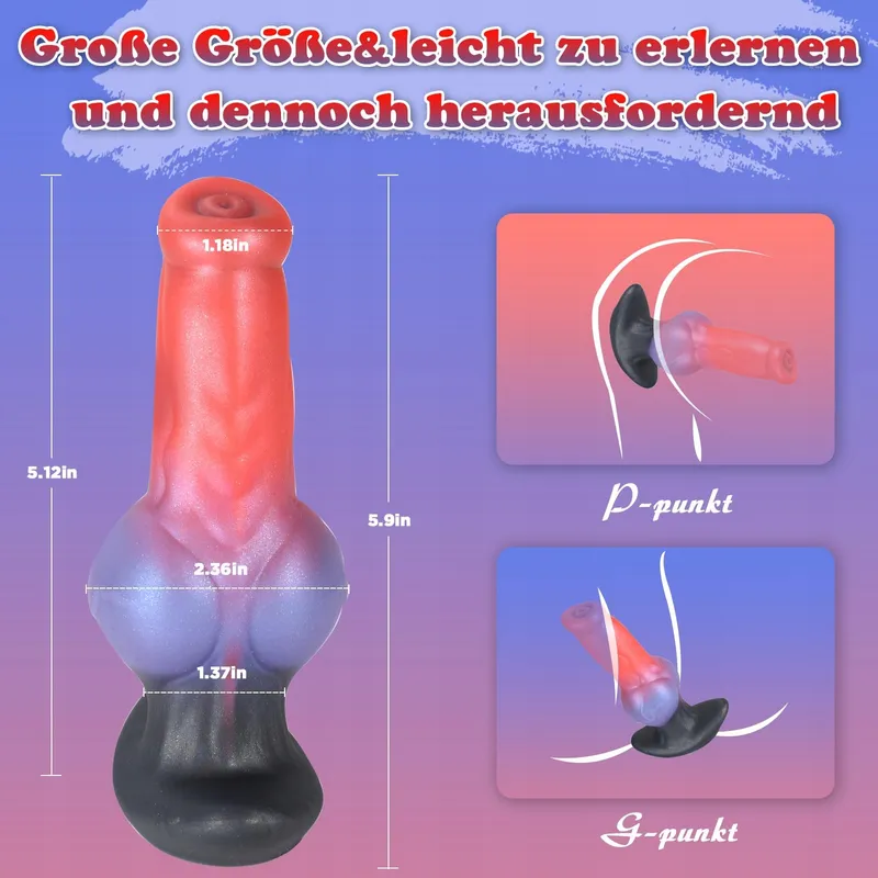 FOXWAND Siliconen Analplug 15cm Mannen Vrouwen Fantasy Dildo — foto 4