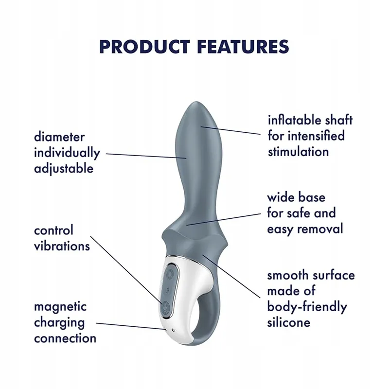 SATISFYER Air Pump Booty 1 Anale Vibrator Huidvriendelijk — foto 2