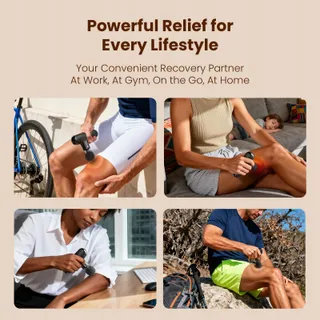 BOB AND BRAD Q2 Mini Massagepistool 5 Opzetstukken met Etui — miniatuur 9