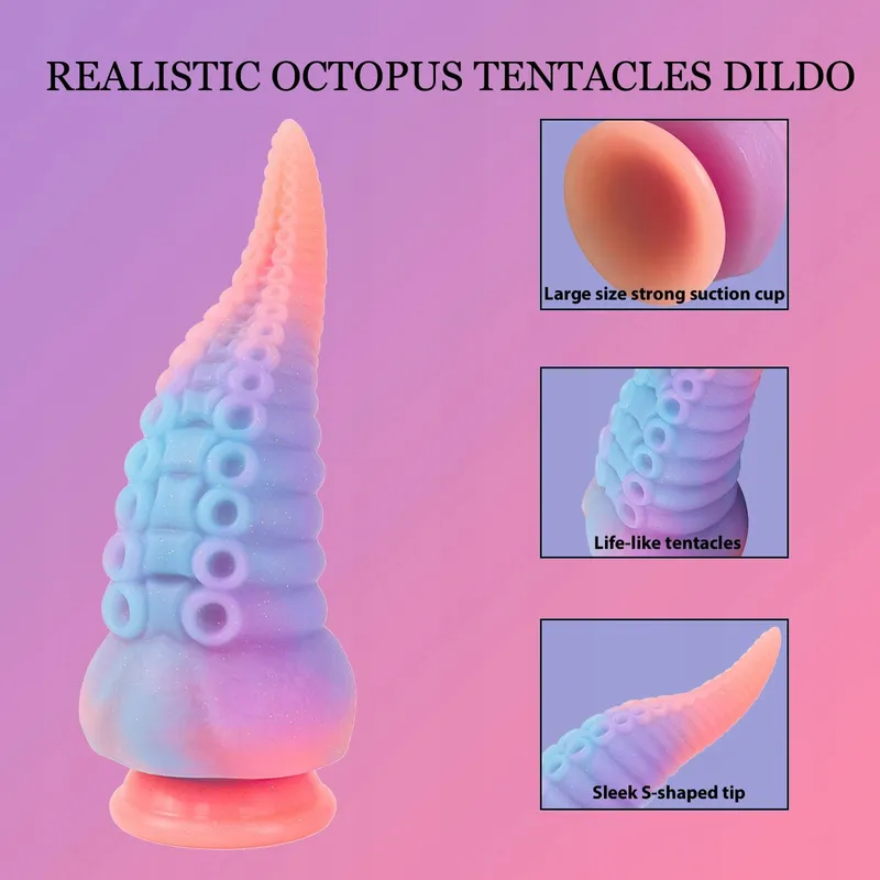 OSMIORNICA Realistische Siliconen Dildo 8.3 Inch Lichtgevend Tentakel — foto 4