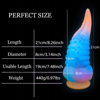 OSMIORNICA Realistische Siliconen Dildo 8.3 Inch Lichtgevend Tentakel — miniatuur 2