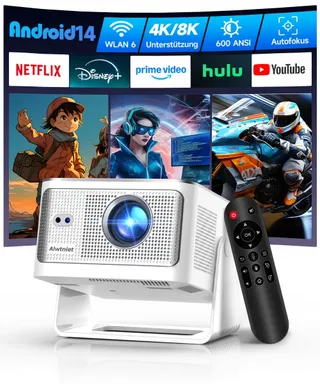 ALWTNIET Projector 4K 8K Full HD 1080P Android WiFi Bluetooth