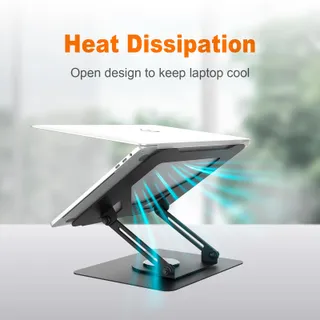 GRIFEMA Laptopstandaard 360° Verstelbaar Opvouwbaar Zwart — miniatuur 5