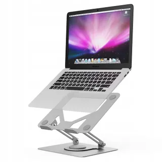 GRIFEMA Laptopstandaard Verstelbaar 360° Opvouwbaar Geventileerd Zilver — miniatuur 1