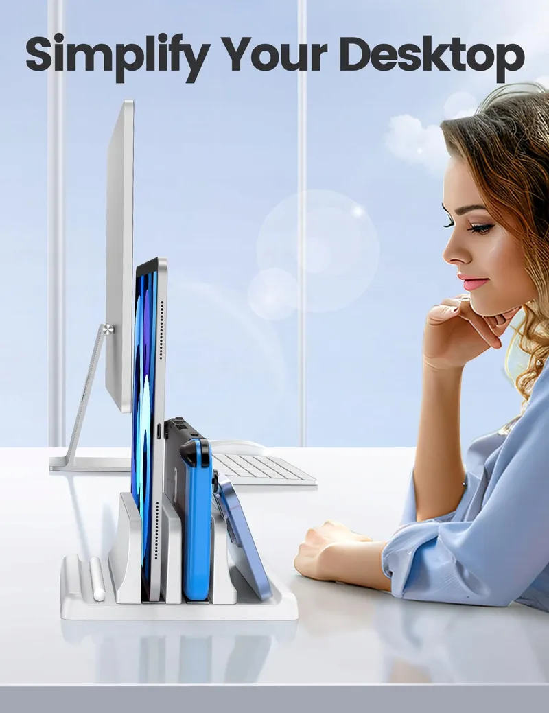 VAYDEER Laptopstandaard 4-in-1 Dubbele Houder MacBook iPad — foto 6