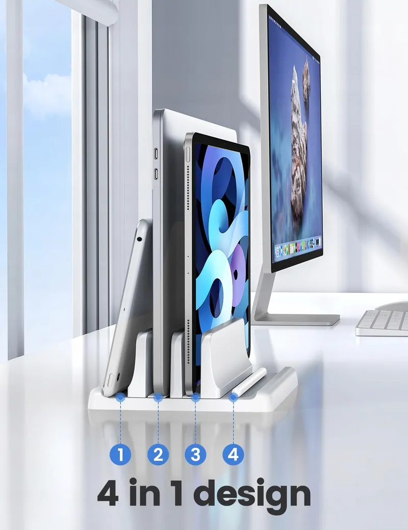 VAYDEER Laptopstandaard 4-in-1 Dubbele Houder MacBook iPad — foto 2