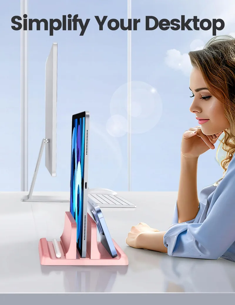 VAYDEER Laptopstandaard 3-in-1 MacBook iPad 17 inch Roze β foto 6