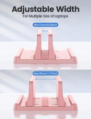 VAYDEER Laptopstandaard 3-in-1 MacBook iPad 17 inch Roze — miniatuur 7