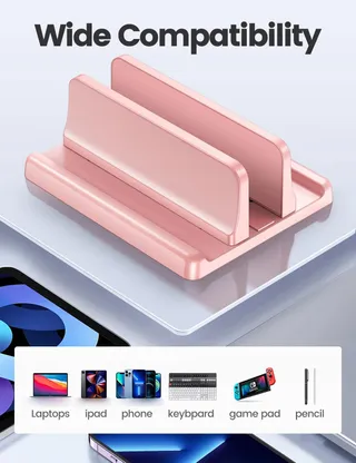 VAYDEER Laptopstandaard 3-in-1 MacBook iPad 17 inch Roze — miniatuur 5