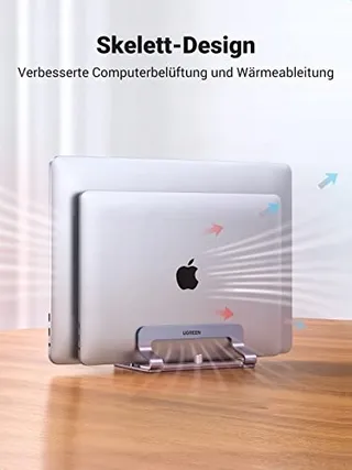 UGREEN Verticale Laptopstandaard Aluminium 2 Sleuven MacBook iPad — miniatuur 6