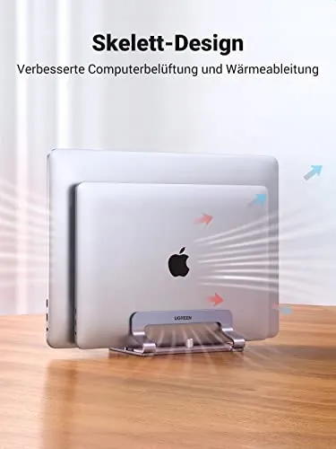 UGREEN Verticale Laptopstandaard Aluminium 2 Sleuven MacBook iPad — foto 6