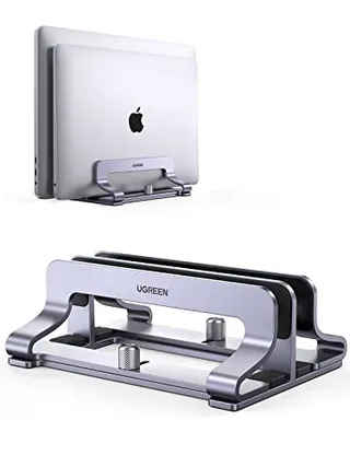 UGREEN Verticale Laptopstandaard Aluminium 2 Sleuven MacBook iPad — miniatuur 1
