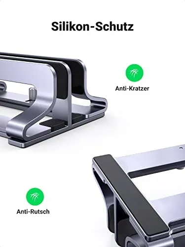 UGREEN Verticale Laptopstandaard Aluminium 2 Sleuven MacBook iPad — foto 4