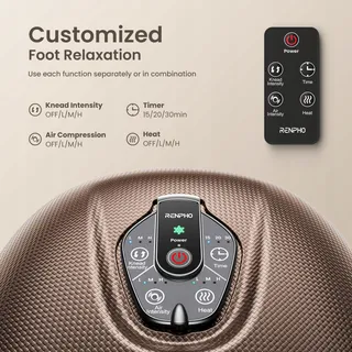 RENPHO Draagbare Voetmassager Warmte 3D Kneden — miniatuur 2
