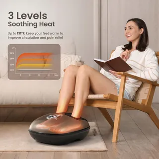 RENPHO Draagbare Voetmassager Warmte 3D Kneden — miniatuur 4