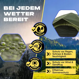 WHERE TOMORROW Pop-up Tent 4 Personen Camping Festival Strand — miniatuur 3