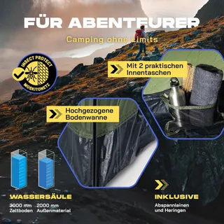 WHERE TOMORROW Pop-up Tent 4 Personen Camping Festival Strand — miniatuur 5