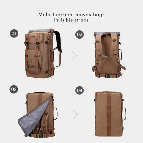 WITZMAN Vintage Canvas Reisrugzak Laptop 17 Inch Uniseks — foto 4