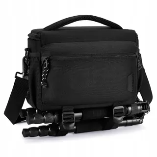 BAGSMART DSLR Cameratas Waterdicht Met Regenhoes Zwart