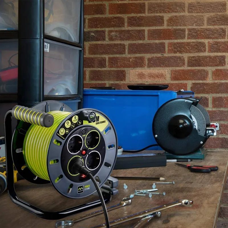 MASTERPLUG PRO-XT Kabelhaspel 25m 4 Stopcontacten Thermobeveiliging — foto 8