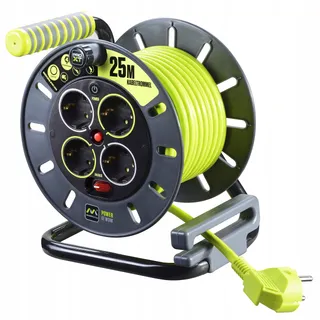 MASTERPLUG PRO-XT Kabelhaspel 25m 4 Stopcontacten Thermobeveiliging — miniatuur 2
