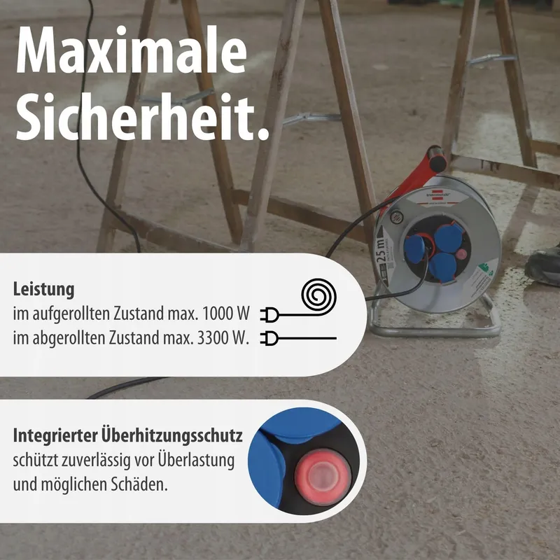 BRENNENSTUHL Garant S Kabelhaspel 25m IP44 Staal Buiten Zilver — foto 5