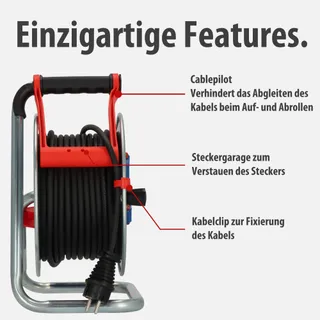 BRENNENSTUHL Garant S Kabelhaspel 25m IP44 Staal Buiten Zilver — miniatuur 3