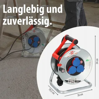 BRENNENSTUHL Garant S Kabelhaspel 25m IP44 Staal Buiten Zilver — miniatuur 7