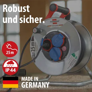 BRENNENSTUHL Garant S Kabelhaspel 25m IP44 Staal Buiten Zilver — miniatuur 2