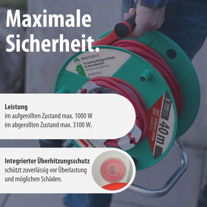 BRENNENSTUHL Garant Tuinkabelhaspel IP44 40m Rood Buiten — foto 5