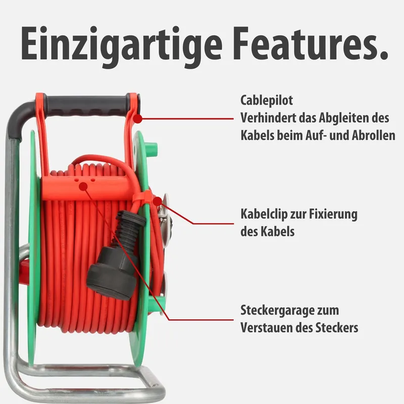 BRENNENSTUHL Garant Tuinkabelhaspel IP44 40m Rood Buiten — foto 4
