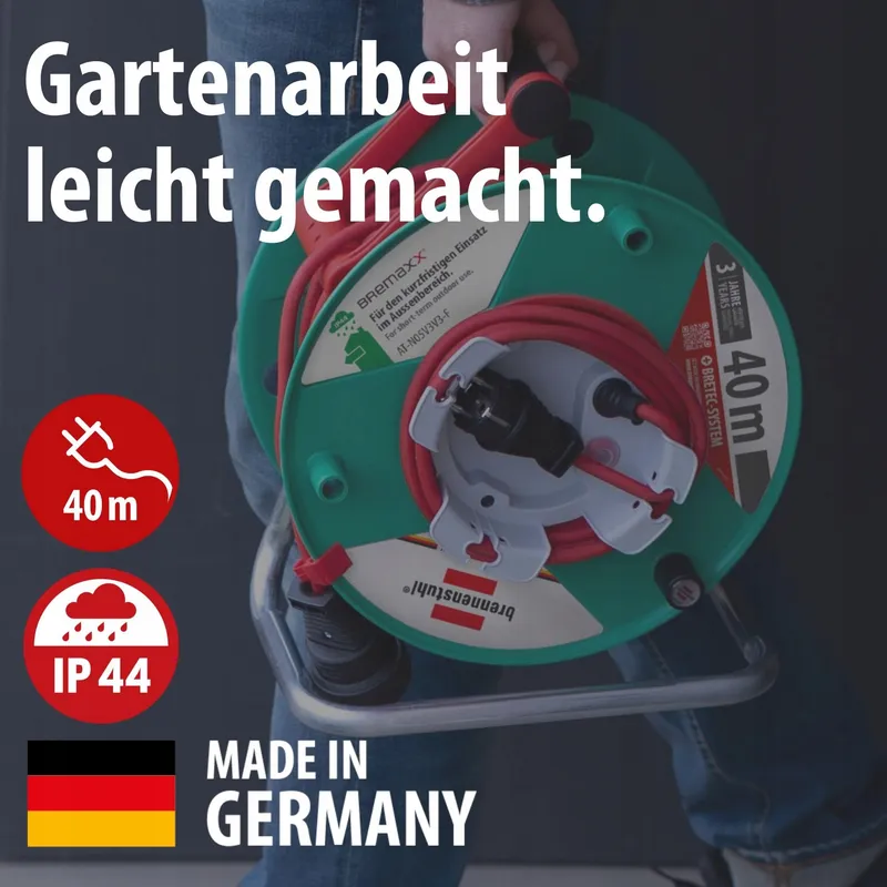 BRENNENSTUHL Garant Tuinkabelhaspel IP44 40m Rood Buiten — foto 2