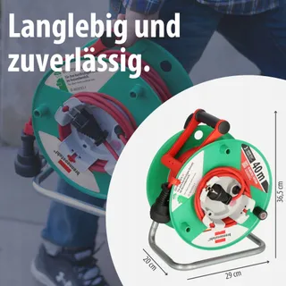 BRENNENSTUHL Garant Tuinkabelhaspel IP44 40m Rood Buiten — miniatuur 7