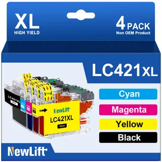 NEWLIFT LC421XL Inktcartridges voor Brother DCP-J1050DW 4 Kleuren — miniatuur 1