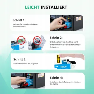 NEWLIFT LC421XL Inktcartridges voor Brother DCP-J1050DW 4 Kleuren — miniatuur 7