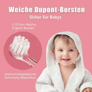 SEAGO SG-513 Elektrische Tandenborstel Kinderen LED Timer IPX7 Roze — miniatuur 3