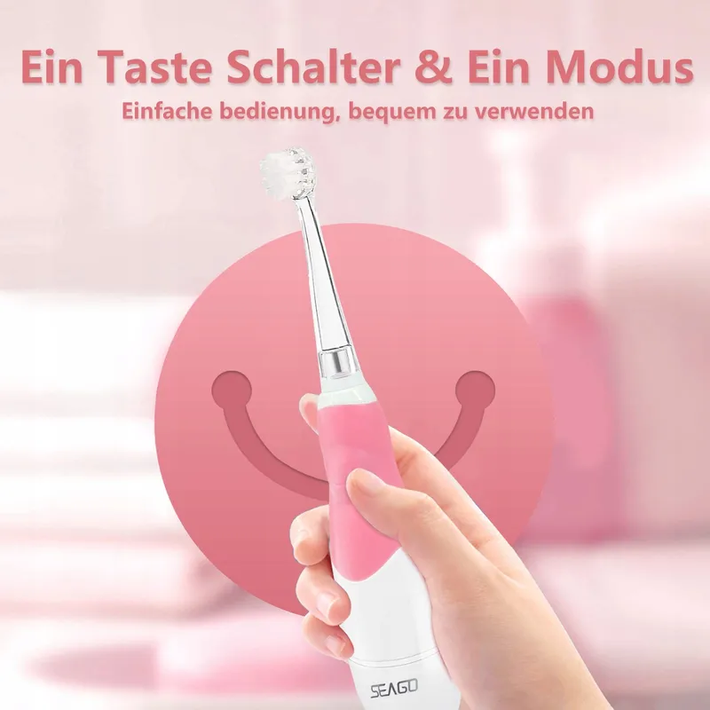SEAGO SG-513 Elektrische Tandenborstel Kinderen LED Timer IPX7 Roze — foto 7