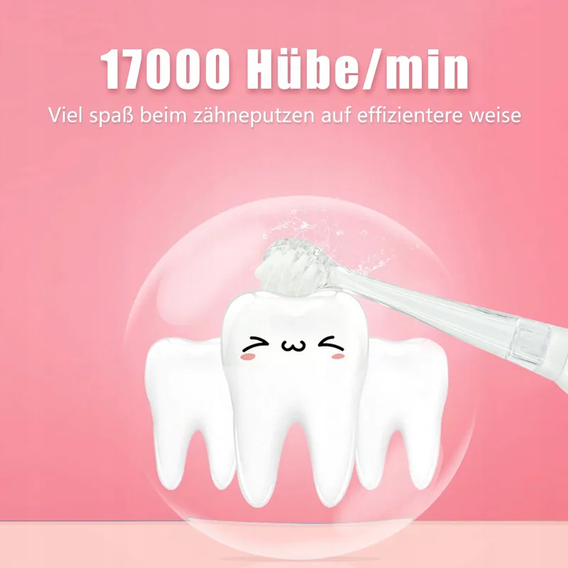 SEAGO SG-513 Elektrische Tandenborstel Kinderen LED Timer IPX7 Roze — foto 5