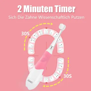 SEAGO SG-513 Elektrische Tandenborstel Kinderen LED Timer IPX7 Roze — miniatuur 4