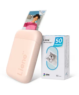 LIENE Pearl K100 Draagbare Fotoprinter 2x3 50 Vellen Zelfklevend
