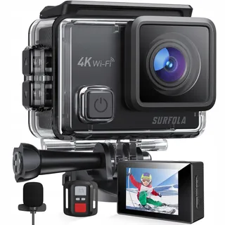 SURFOLA Actioncam 4K 20MP Waterdicht 40M WiFi Microfoon