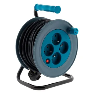 ZENITECH Huishoudkabelhaspel 15m 3G1mm2 Blauw