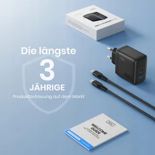 INIU 65W USB C Oplader GaN II 2-Poorts Compact Snelladen — miniatuur 7