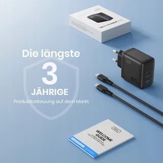 INIU 65W USB C Oplader GaN II 2-Poorts Compact Snelladen — miniatuur 8