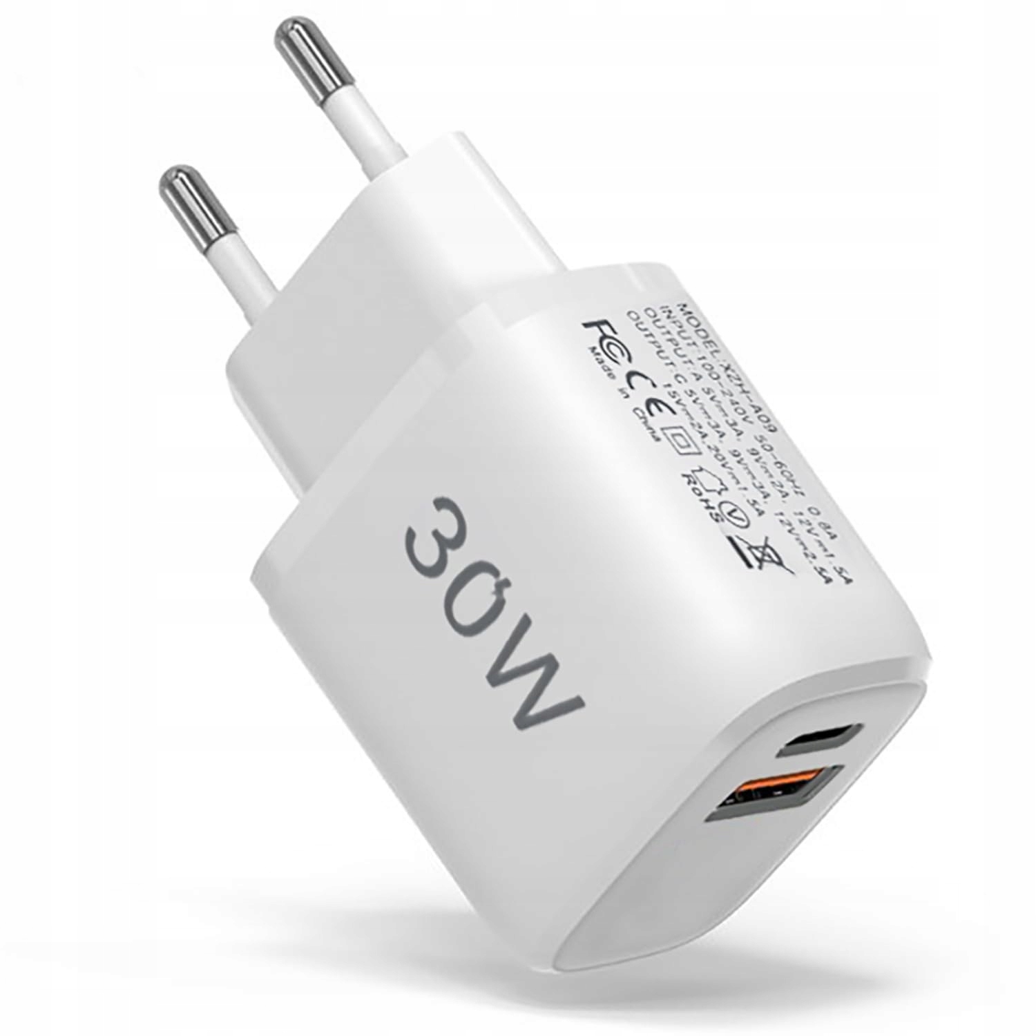 30W USB-C Snellader 2-Poorts PD 3.0 iPhone Galaxy Pixel