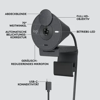 LOGITECH Brio 305 Webcam Full HD 1080P USB-C Microfoon Grafiet — miniatuur 7