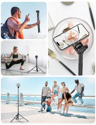 YUMAZLA Statief Selfie Stick 180cm voor Smartphones iPhone Samsung — miniatuur 8