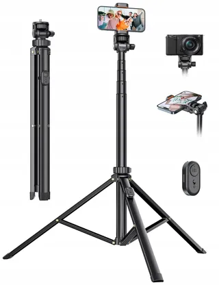 YUMAZLA Statief Selfie Stick 180cm voor Smartphones iPhone Samsung — miniatuur 1