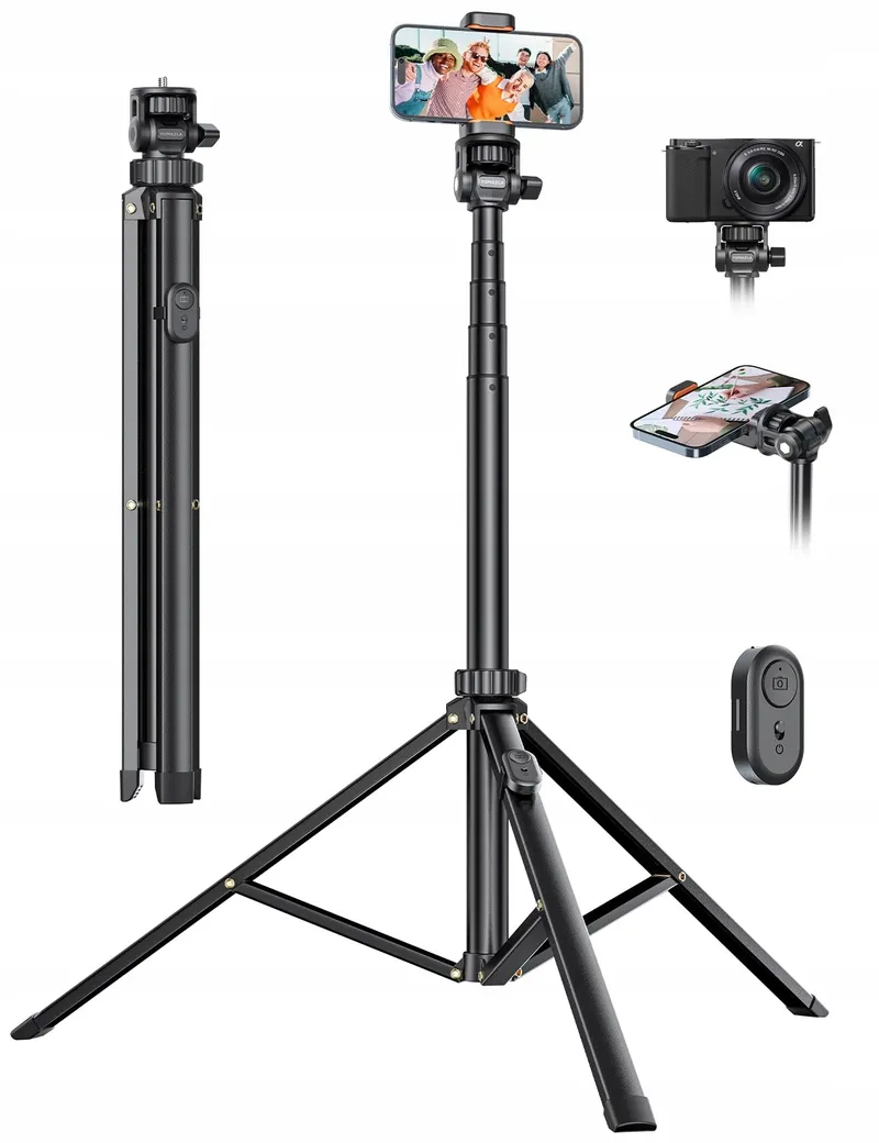 YUMAZLA Statief Selfie Stick 180cm voor Smartphones iPhone Samsung — foto 1